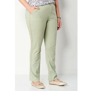 ...CJ Banks Twill Classic Straight Leg Pants